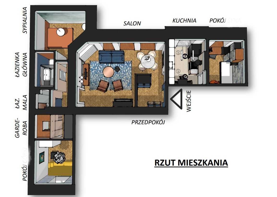 Mieszkanie 4-pokojowe Warszawa Praga-Północ, ul. Tarchomińska