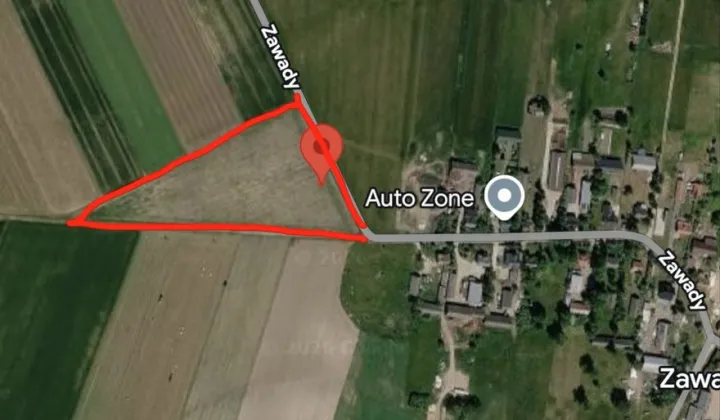 Działka rolna Zawady