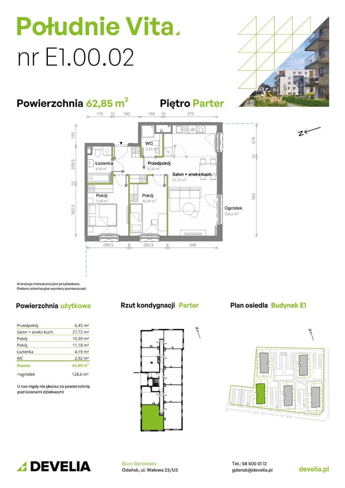Mieszkanie 3-pokojowe Gdańsk Orunia Górna, ul. Kazimierza Wielkiego. Zdjęcie 7
