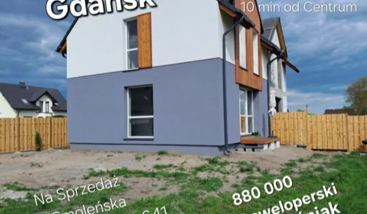 bliźniak, 4 pokoje Gdańsk Orunia, ul. Smoleńska