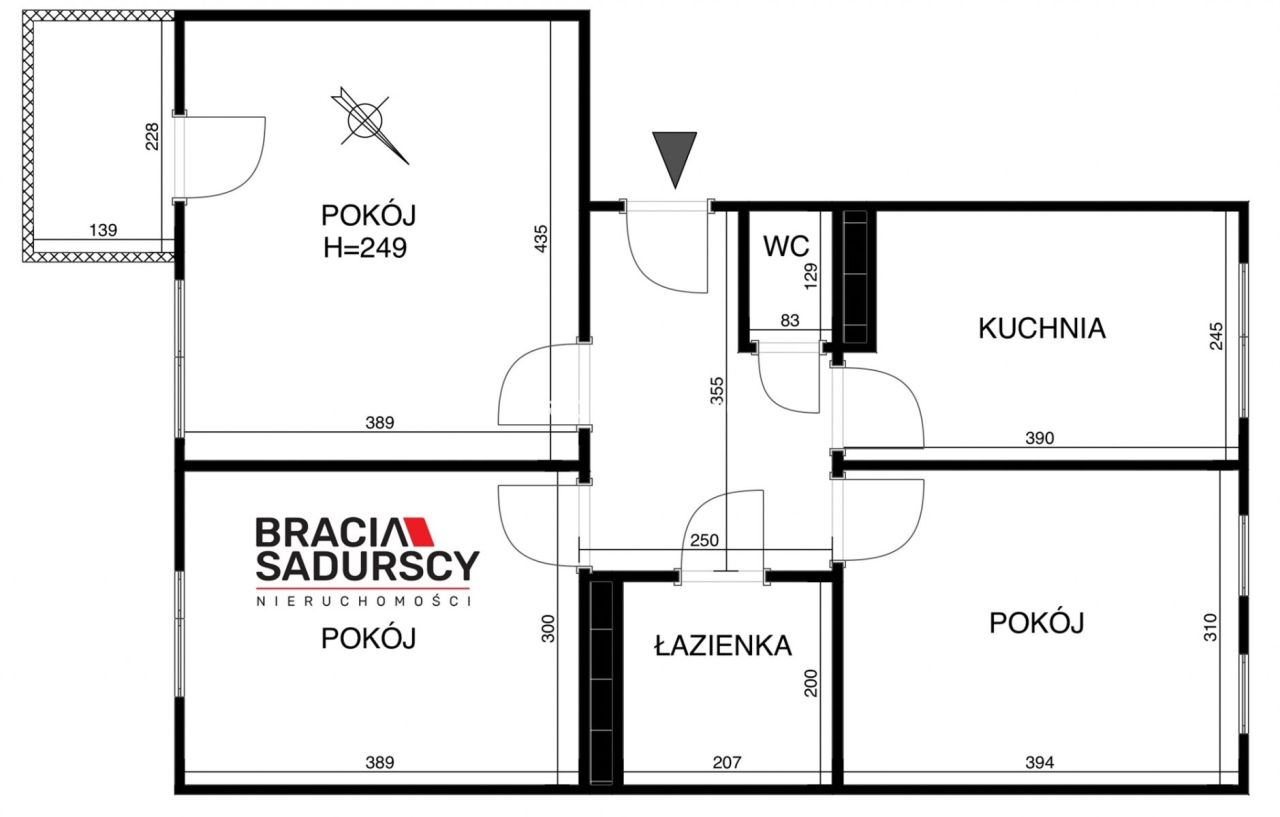 Mieszkanie 3-pokojowe Kraków Podgórze, ul. Myśliwska. Zdjęcie 27
