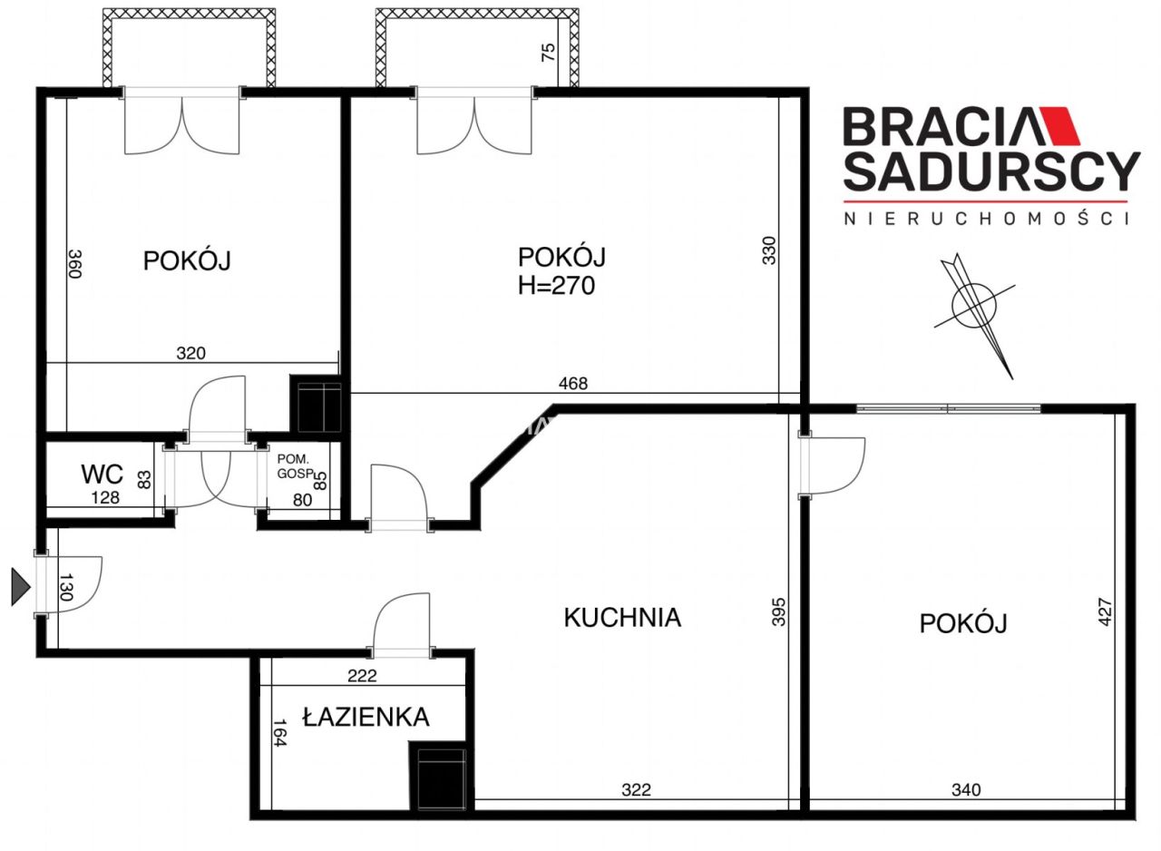 Mieszkanie 3-pokojowe Kraków Nowa Huta, os. Centrum C. Zdjęcie 34