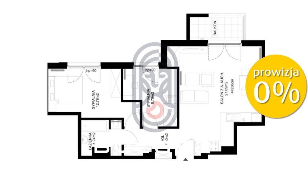 Mieszkanie 3-pokojowe Kraków Ruczaj. Zdjęcie 3