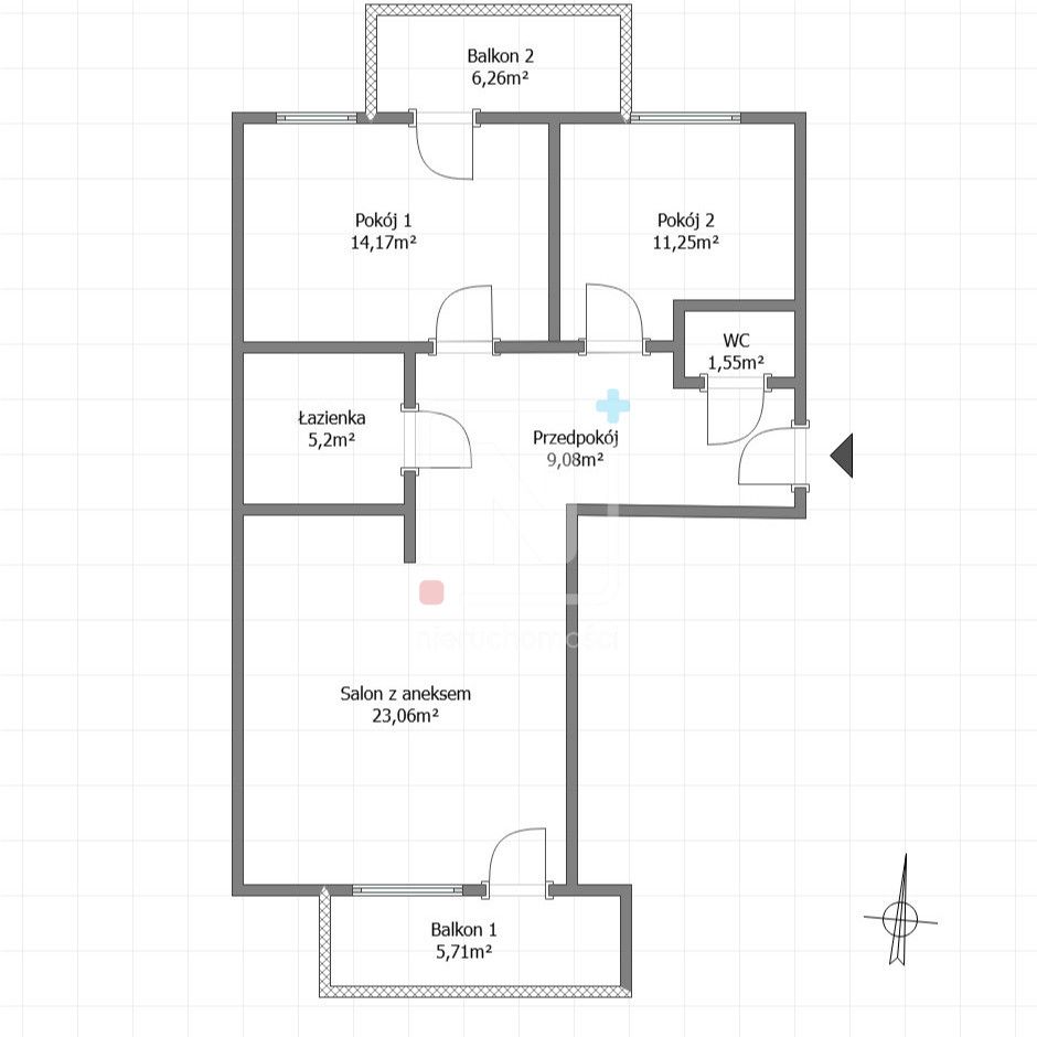 Mieszkanie 3-pokojowe Warszawa Ursynów, ul. Puławska. Zdjęcie 4