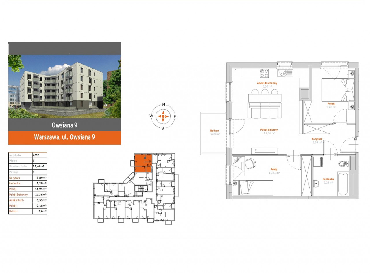 Mieszkanie 3-pokojowe Warszawa, ul. Owsiana. Zdjęcie 2