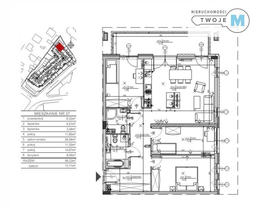 Mieszkanie 4-pokojowe Kielce Centrum, ul. Niska. Zdjęcie 3
