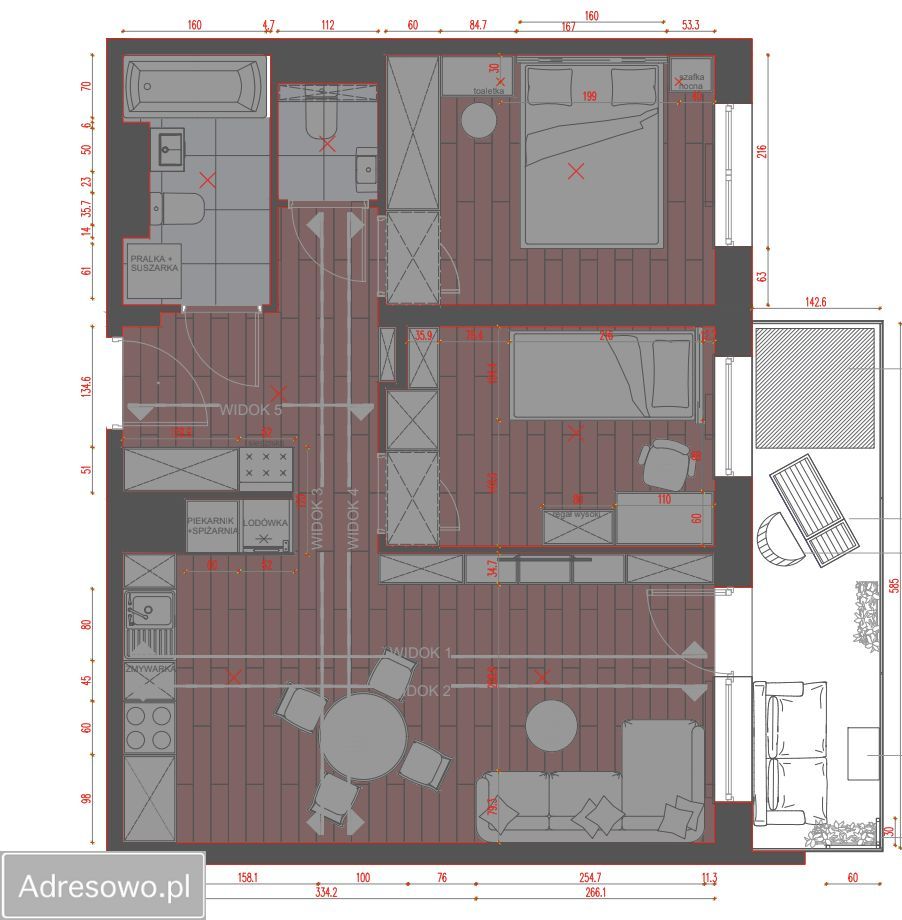 Mieszkanie 3-pokojowe Wrocław Psie Pole, ul. Ameriga Vespucciego. Zdjęcie 11