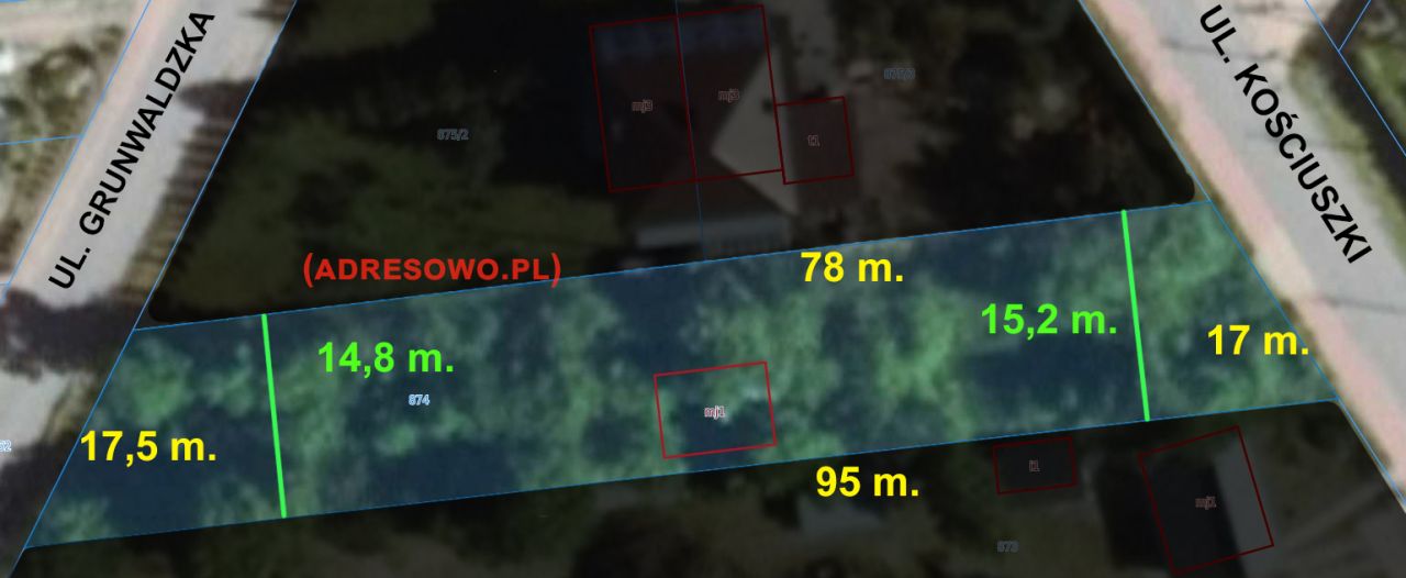 Działka budowlana Sadowne, ul. Kościuszki. Zdjęcie 1