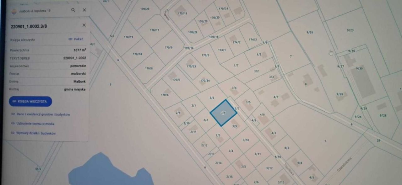 Działka budowlana Malbork, ul. Topolowa. Zdjęcie 2