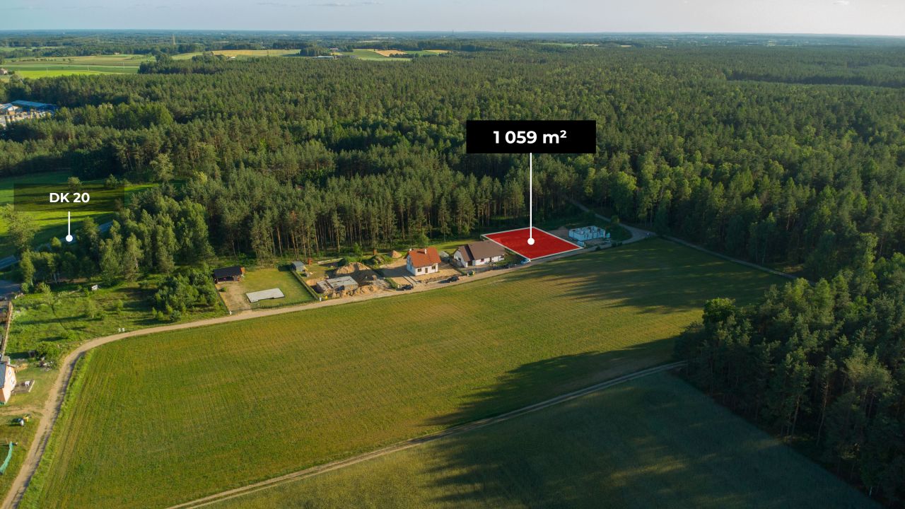 Działka budowlana Kłobuczyno, ul. Leśna. Zdjęcie 1