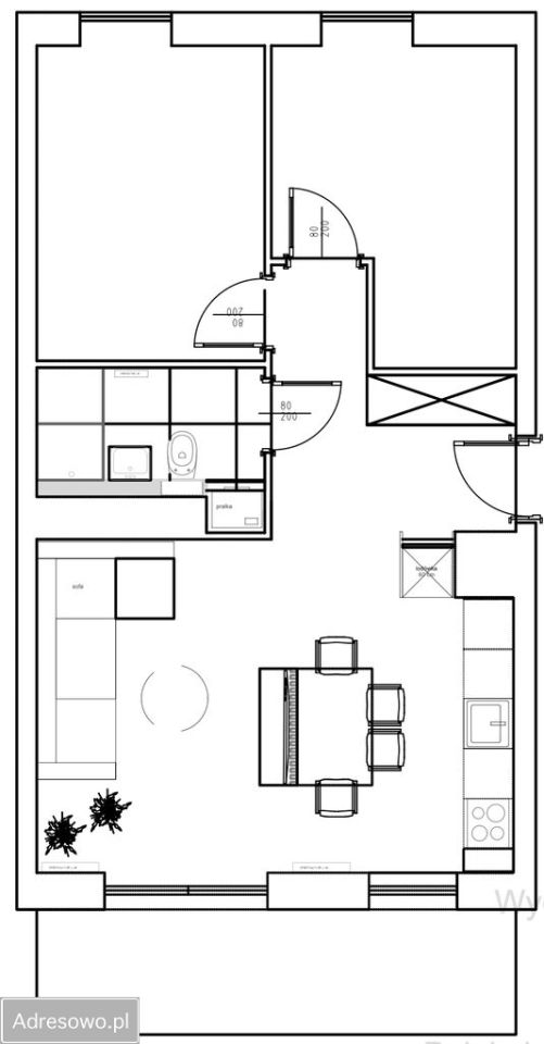 Mieszkanie 3-pokojowe Wrocław Fabryczna, ul. Racławicka. Zdjęcie 12