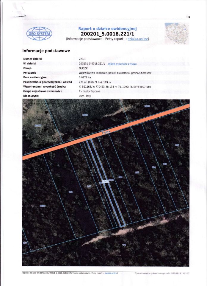 Działka leśna Oliszki, ul. Polna. Zdjęcie 2