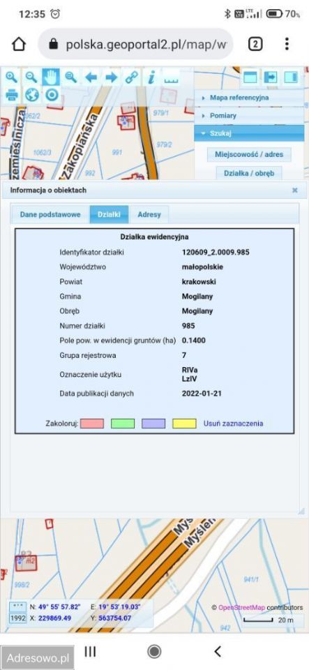 Działka budowlana Mogilany, ul. Jaśminowa. Zdjęcie 3