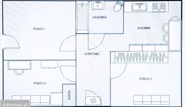 Mieszkanie 3-pokojowe Rudna, ul. Leśna