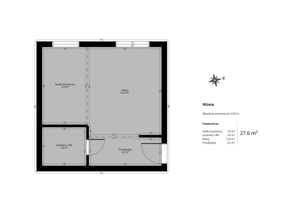 Mieszkanie 1-pokojowe Wrocław, ul. Różana. Zdjęcie 18