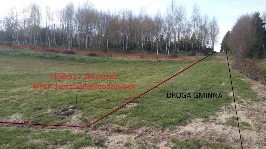 Działka budowlana Ząbrsko Górne. Zdjęcie 1