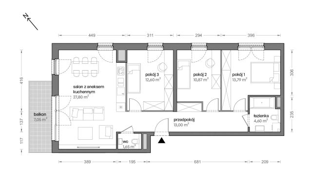 Mieszkanie 4-pokojowe Katowice Brynów, ul. Ceglana. Zdjęcie 7