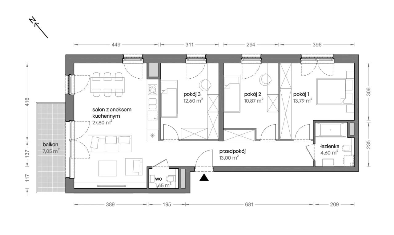 Mieszkanie 4-pokojowe Katowice Brynów, ul. Ceglana. Zdjęcie 7