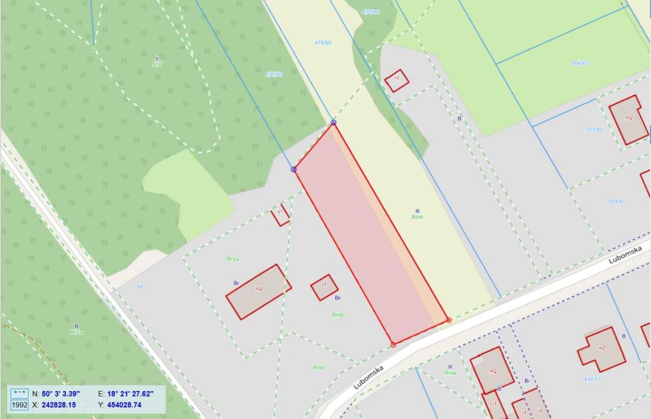 Działka rolno-budowlana Pszów Krzyżkowice, ul. Lubomska. Zdjęcie 3