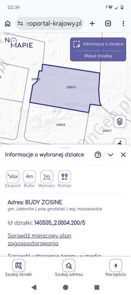 Działka budowlana Budy Zosine. Zdjęcie 3