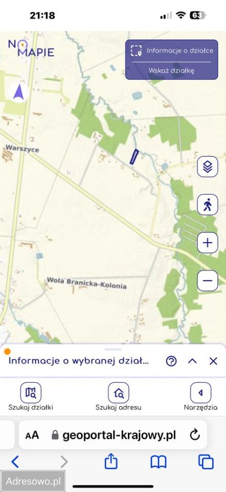 Działka leśna Wola Branicka. Zdjęcie 4