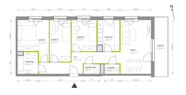 Mieszkanie 4-pokojowe Warszawa Chrzanów, ul. Szeligowska. Zdjęcie 8