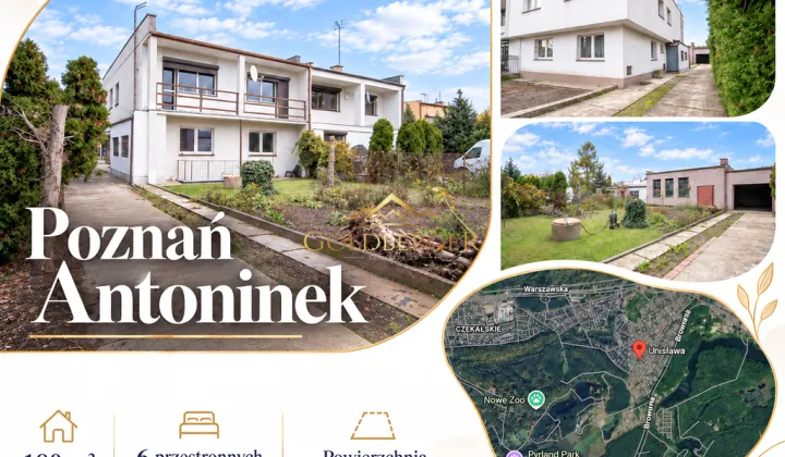 bliźniak, 6 pokoi Poznań Antoninek, ul. Unisława
