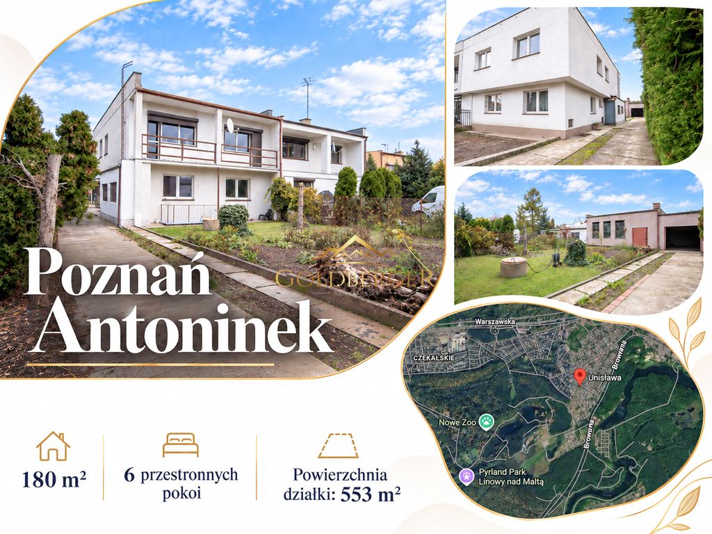 bliźniak, 6 pokoi Poznań Antoninek, ul. Unisława. Zdjęcie 1