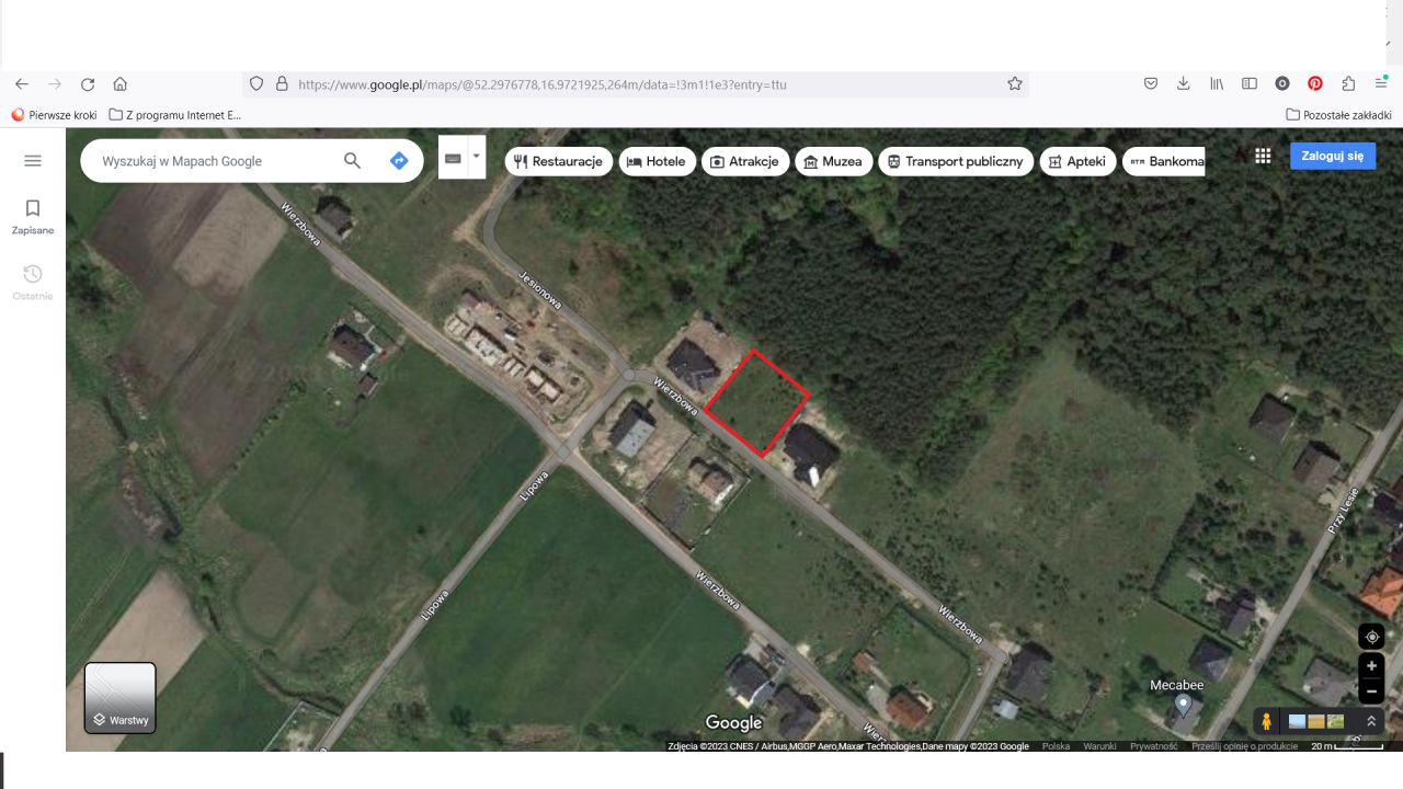 Działka budowlana Daszewice, ul. Wierzbowa