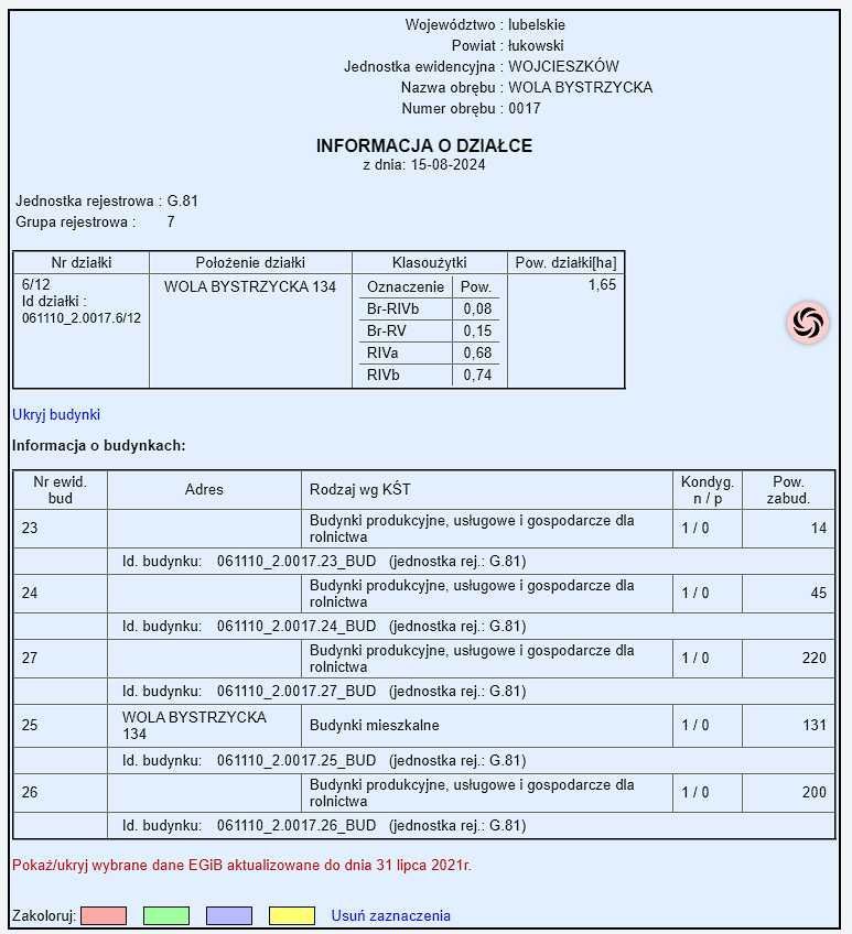Działka rolno-budowlana Wola Bystrzycka. Zdjęcie 4