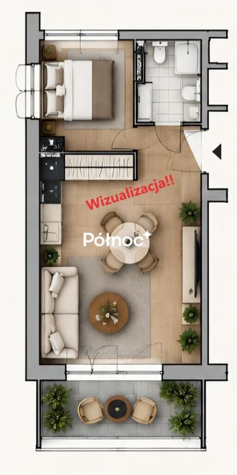 Mieszkanie 1-pokojowe Lublin Węglinek, ul. Koralowa. Zdjęcie 2