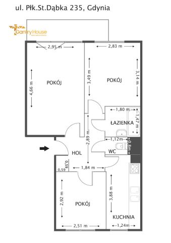 Mieszkanie 3-pokojowe Gdynia Obłuże, ul. płk. Stanisława Dąbka. Zdjęcie 13