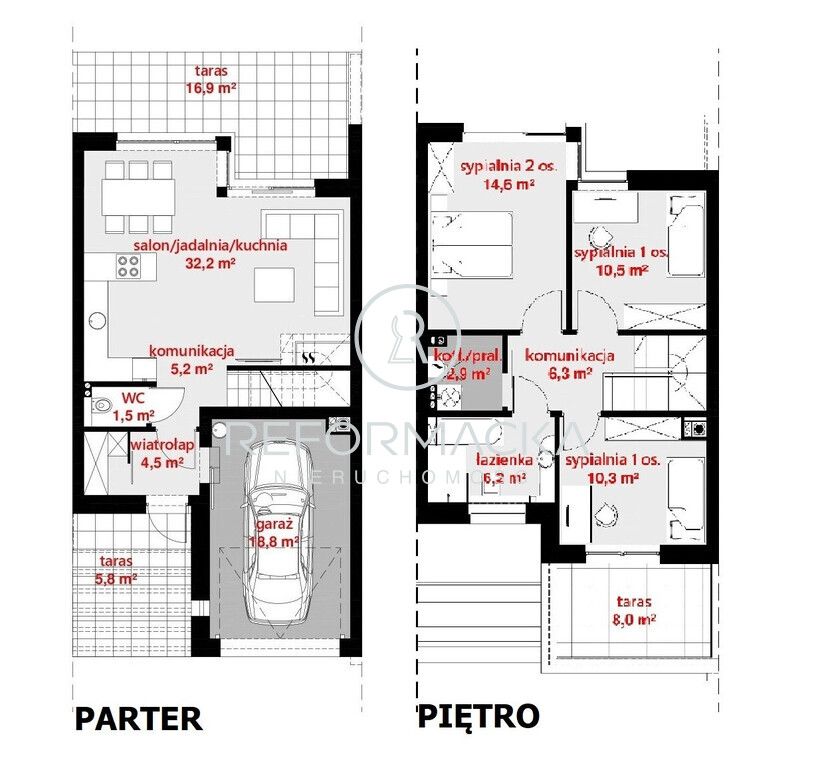 dom szeregowy, 4 pokoje Racławówka. Zdjęcie 6