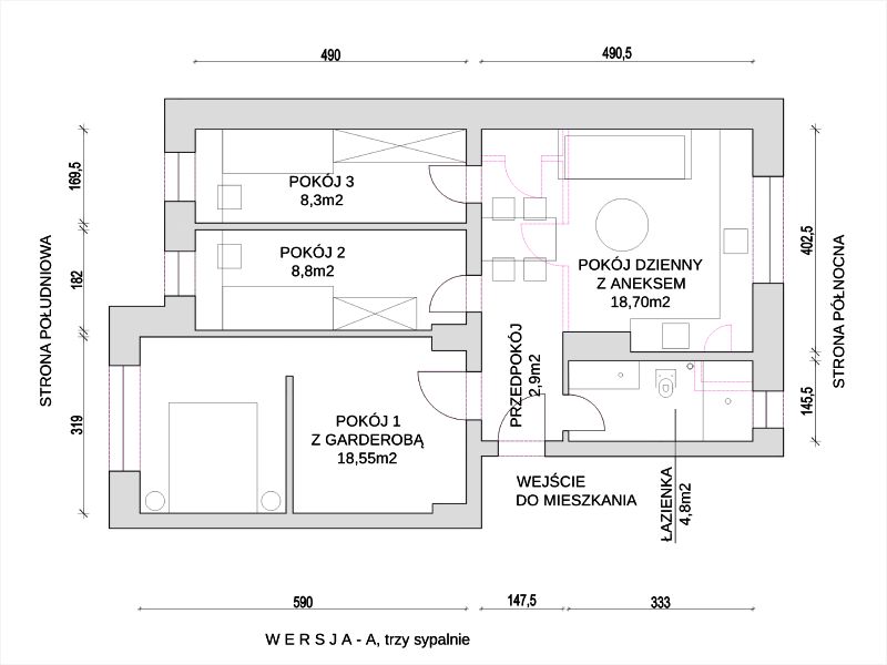 Mieszkanie 2-pokojowe Wrocław Sępolno, ul. Marcina Kasprzaka. Zdjęcie 2