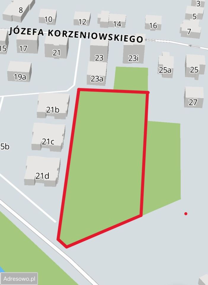 Działka inwestycyjna Kraków Wola Justowska, ul. Józefa Korzeniowskiego. Zdjęcie 5