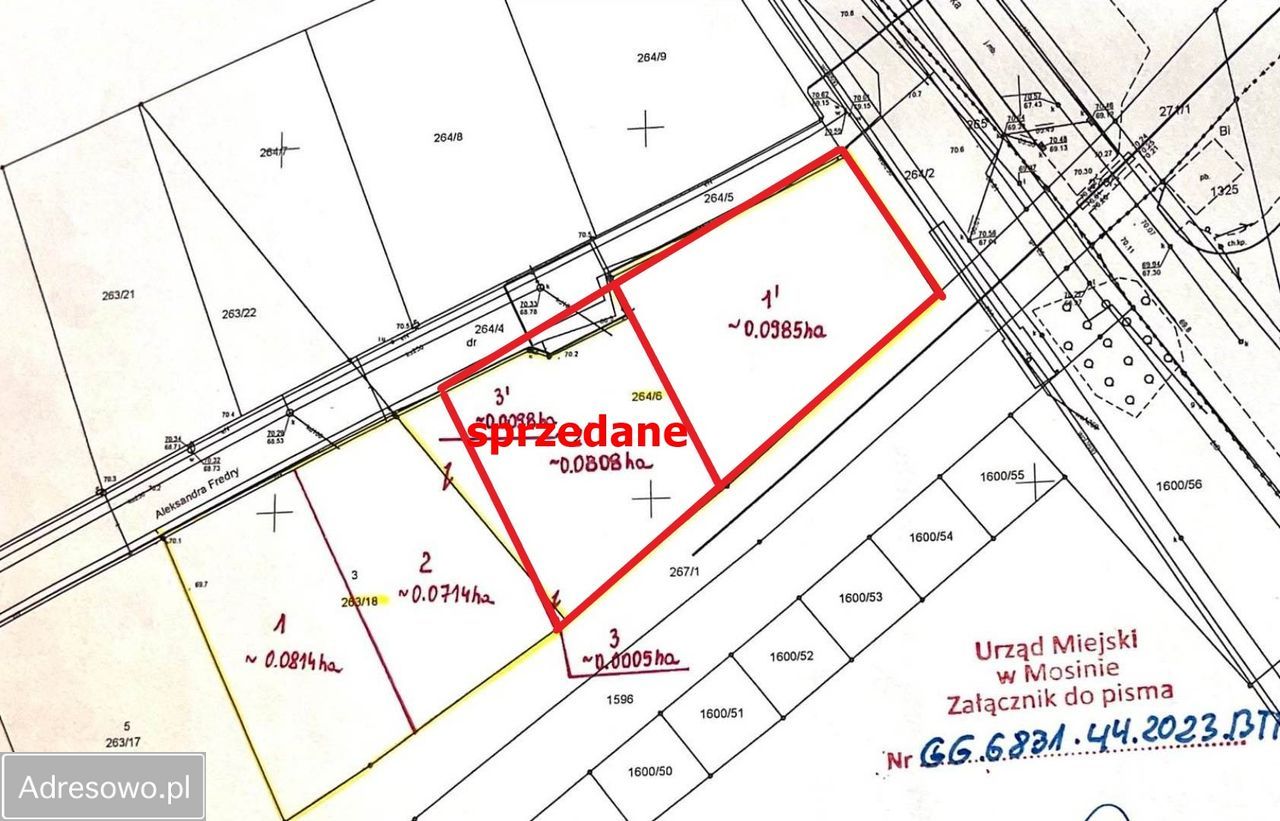 Działka budowlana Mosina, ul. Aleksandra Fredry. Zdjęcie 4