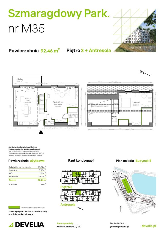 Mieszkanie 4-pokojowe Gdańsk Orunia Górna, ul. Topazowa. Zdjęcie 5