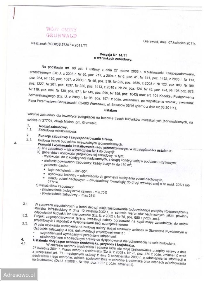 Działka rekreacyjna Omin. Zdjęcie 3