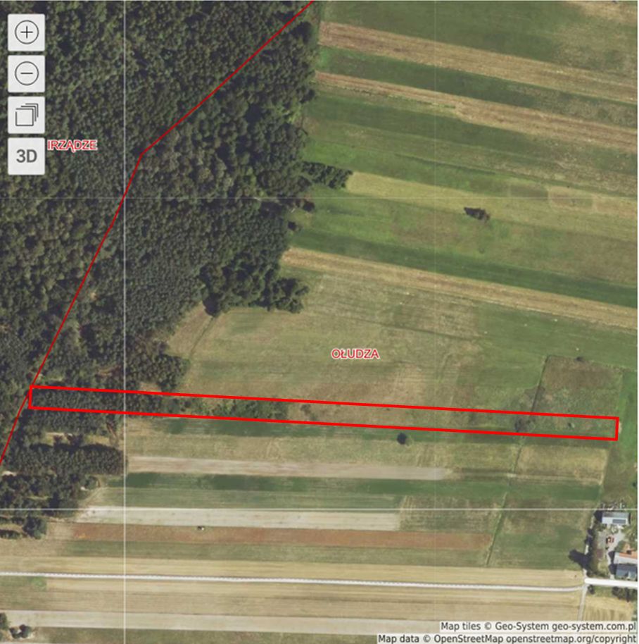 Działka inna Ołudza Podrajec