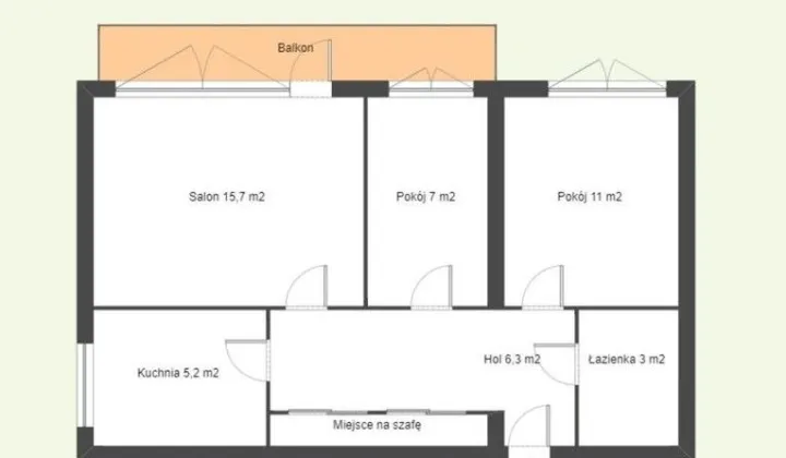 Mieszkanie 3-pokojowe Warszawa Grochów, ul. Fundamentowa
