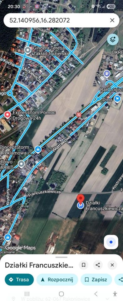 Działka budowlana Rakoniewice, ul. Francuszkiewicza. Zdjęcie 3