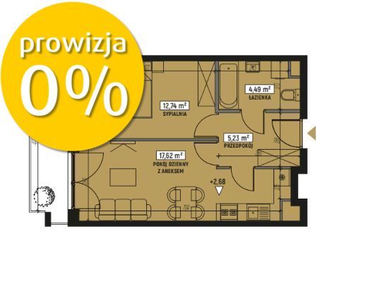 Mieszkanie 2-pokojowe Lublin Wrotków, ul. Henryka Wolińskiego. Zdjęcie 3