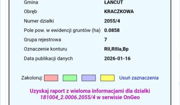 Działka rolno-budowlana Kraczkowa