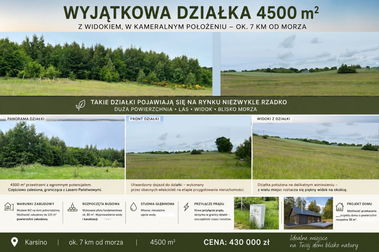 Działka rolno-budowlana Karsino. Zdjęcie 2
