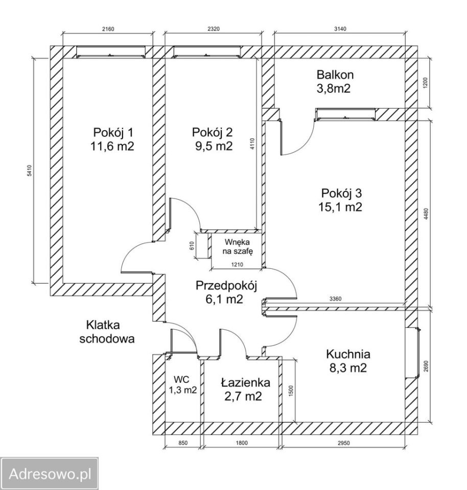 Mieszkanie 3-pokojowe Grajewo, os. Południe. Zdjęcie 2
