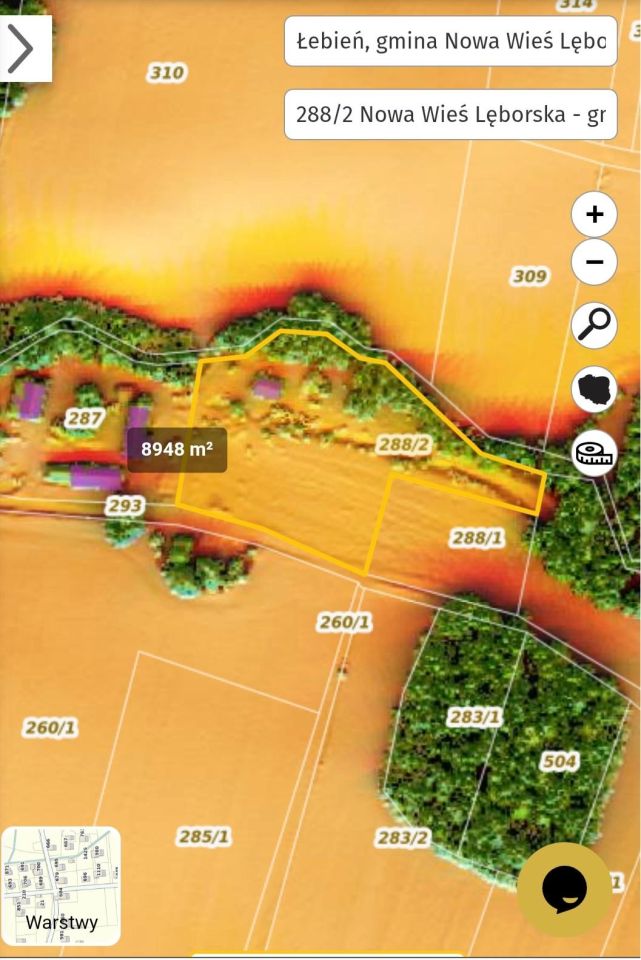 Działka siedliskowa Łebień