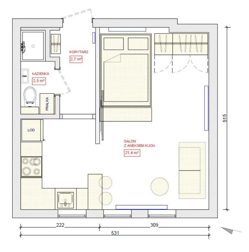 Mieszkanie 1-pokojowe Tolkmicko. Zdjęcie 8