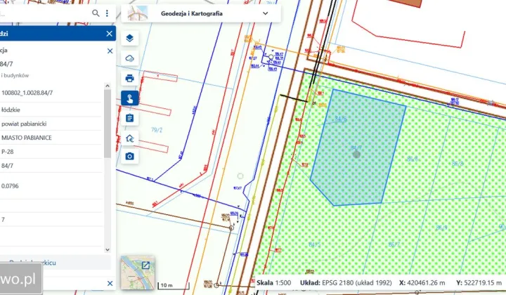 Działka inwestycyjna Pabianice, ul. Zagajnikowa