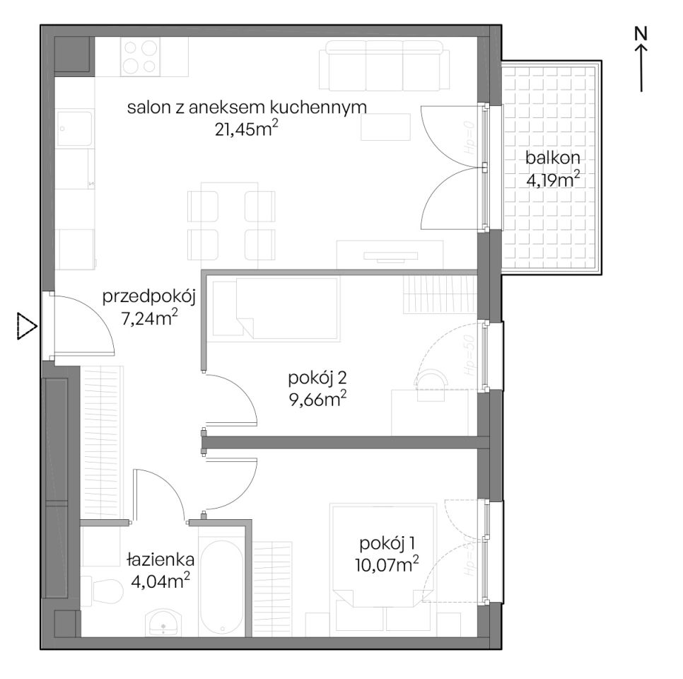 Mieszkanie 3-pokojowe Gdańsk Ujeścisko, ul. Niepołomicka. Zdjęcie 8