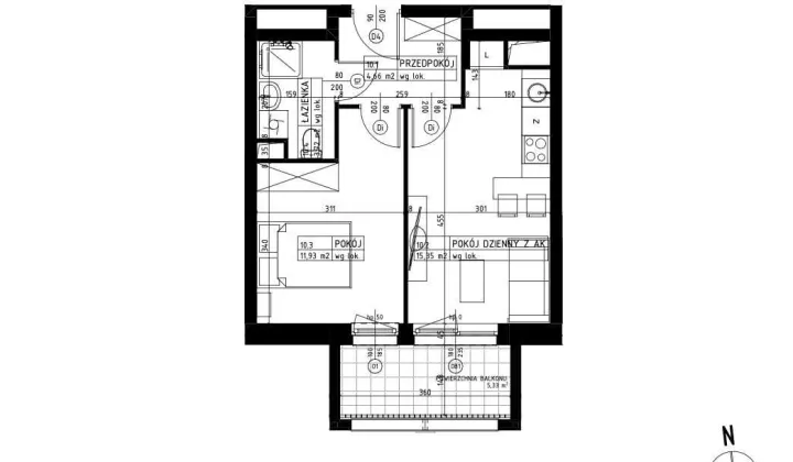 Mieszkanie 2-pokojowe Lublin
